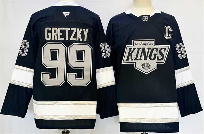 Men's Los Angeles Kings #99 Wayne Gretzky Black 2024-25 Home With C Patch Stitched Hockey Jersey,We sell and wholesale Men's Los Angeles Kings #99 Wayne Gretzky Black 2024-25 Home With C Patch Stitched Hockey Jersey on line form chian!